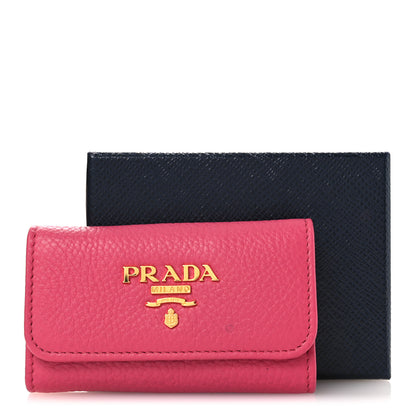 Prada Vitello Grain 6 Key Holder Peonia 8 of 8