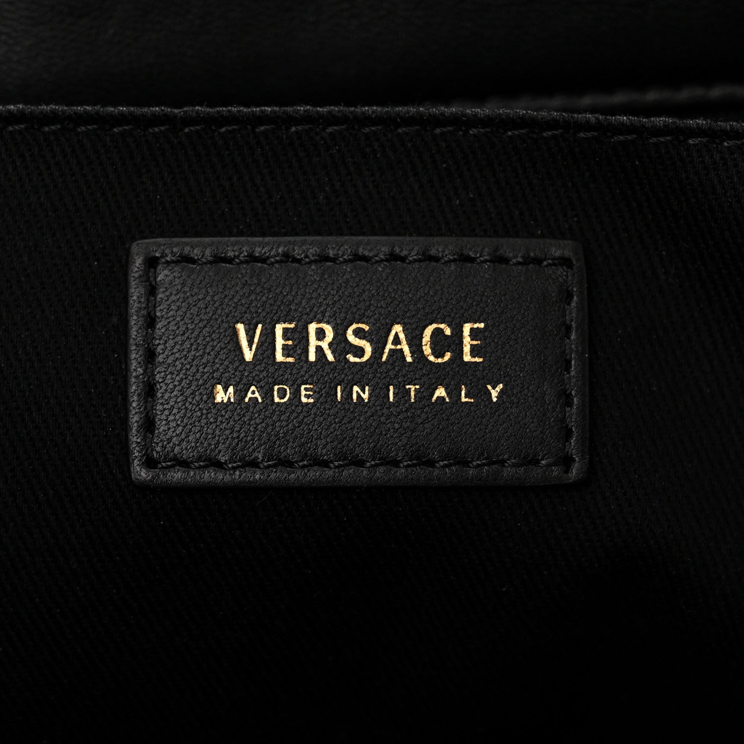 Versace Nappa Baroque Print Quilted Trapuntata Tribute Shoulder Bag Gold Black 6 of 10