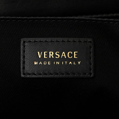 Versace Nappa Baroque Print Quilted Trapuntata Tribute Shoulder Bag Gold Black 6 of 10