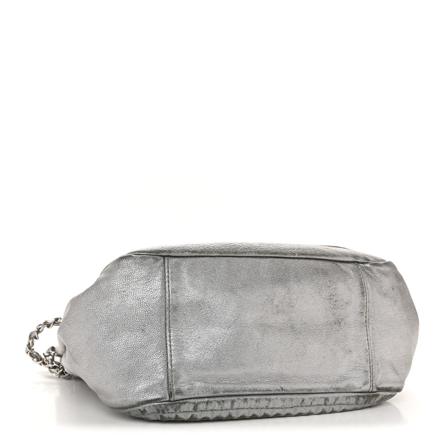 Chanel Metallic Deerskin Luxe Ligne Flap  Silver 4 of 16