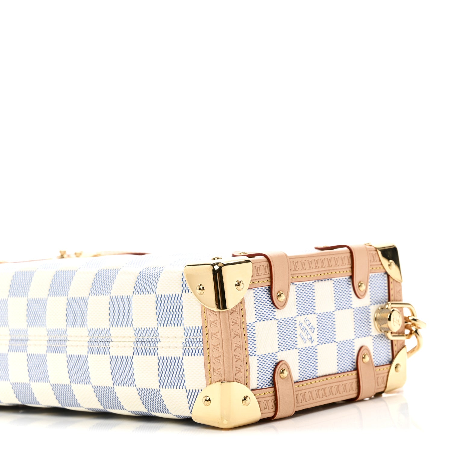 Louis Vuitton Damier Vernis Calfskin Side Trunk MM Celeste Blue 9 of 10
