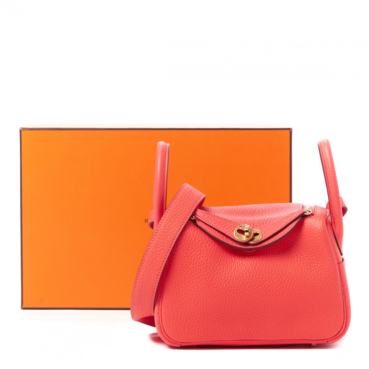Taurillon Clemence Mini Lindy 20 Rose Texas
