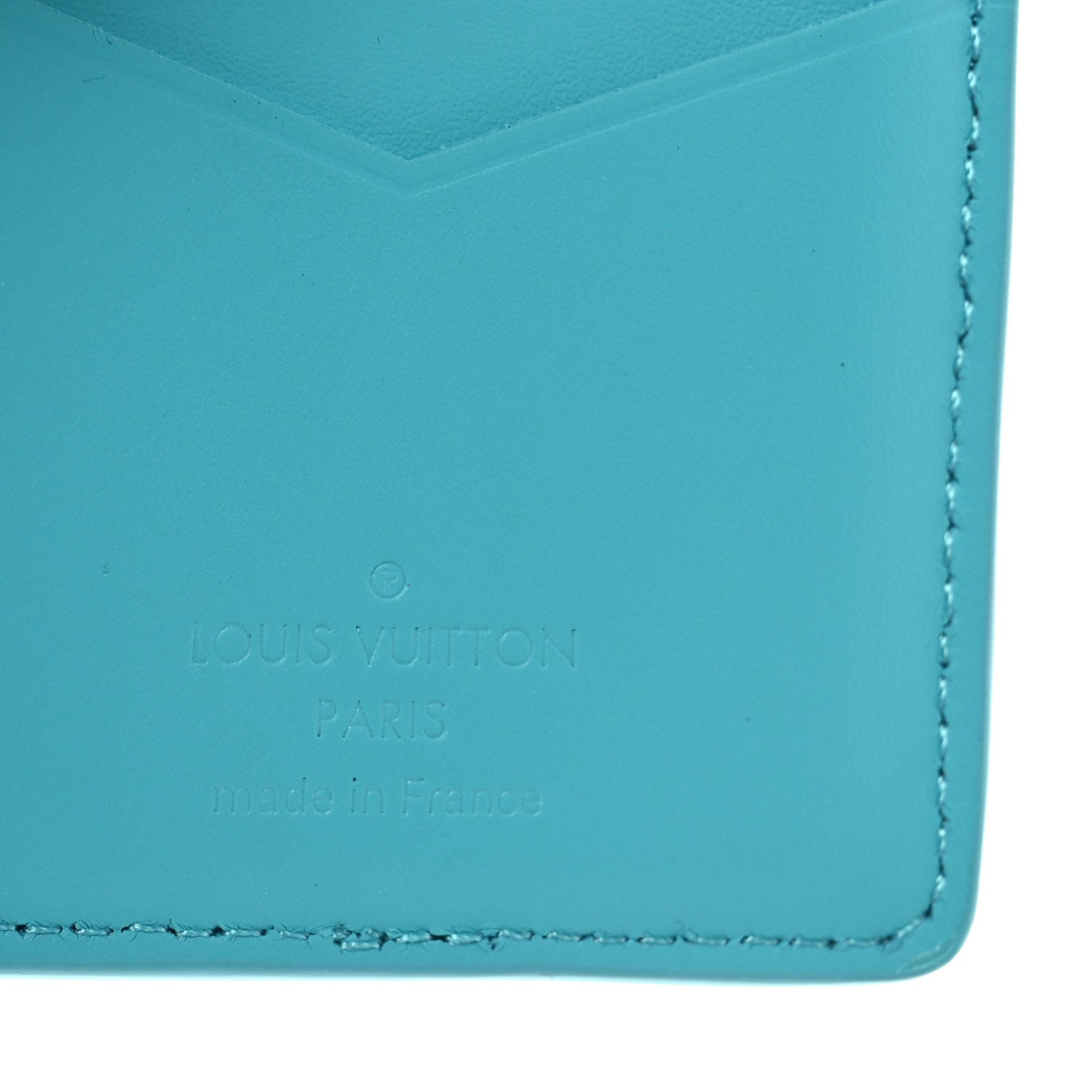 Louis Vuitton Taurillon Monogram Pocket Organizer Turquoise 6 of 8
