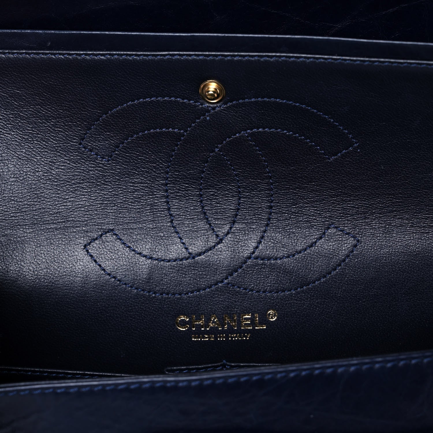 Chanel Aged Calfskin Quilted 2.55 Reissue 226 Flap Navy Blue 6 of 11