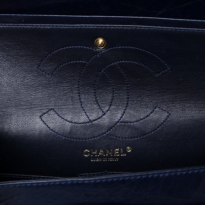 Chanel Aged Calfskin Quilted 2.55 Reissue 226 Flap Navy Blue 6 of 11