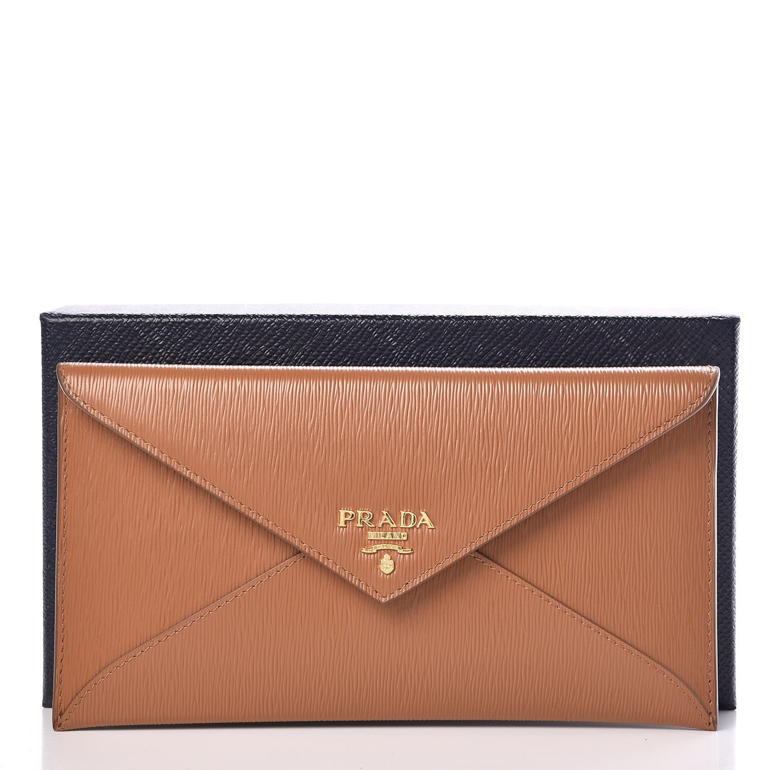 Prada Vitello Move Envelope Wallet Caramel 8 of 8