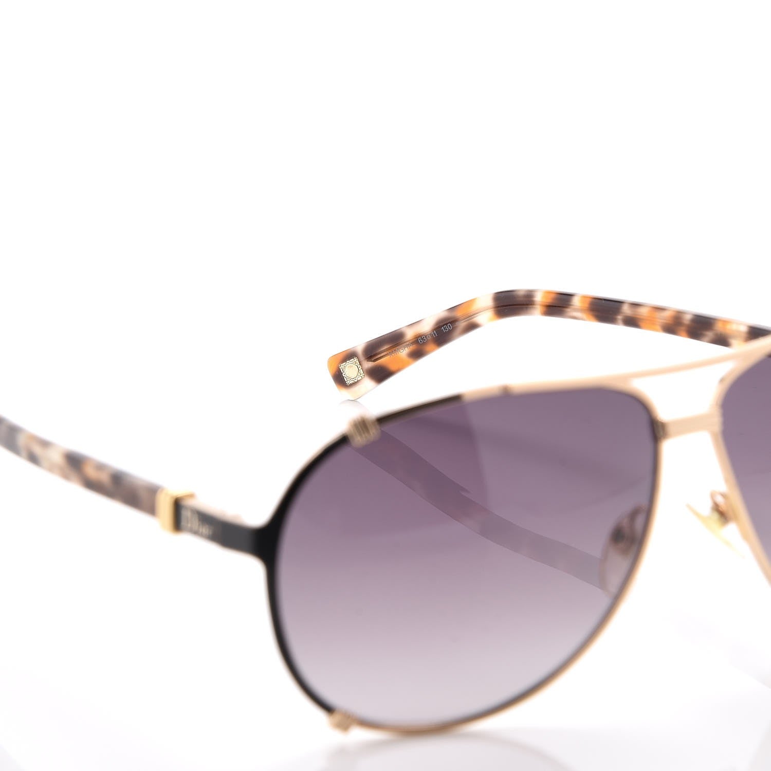 Christian Dior Chicago 2 Aviator Sunglasses Gold Grey 7 of 10
