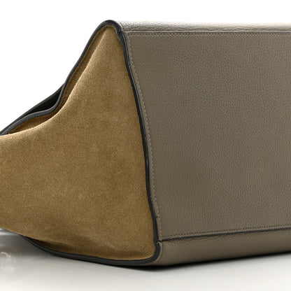 Celine Drummed Calfskin Suede Medium Trapeze Souris 8 of 21