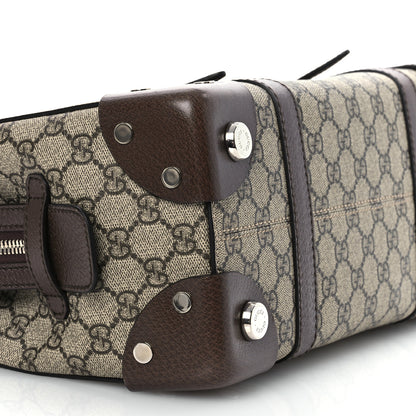 Gucci GG Supreme Monogram Textured Dollar Calfskin Small Detail Tote Beige Ebony New Acero 10 of 15