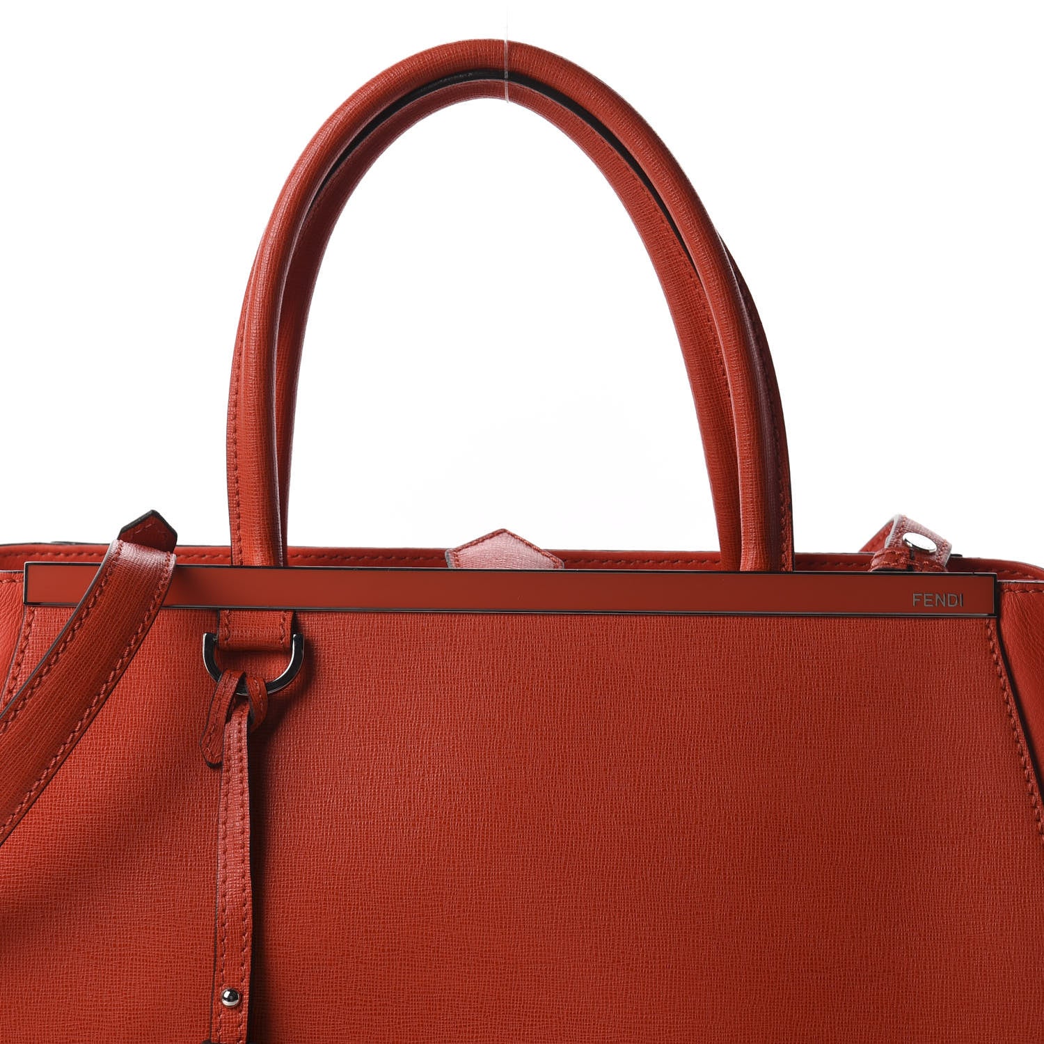 Fendi Vitello Elite Regular 2Jours Tote Papavero 9 of 9