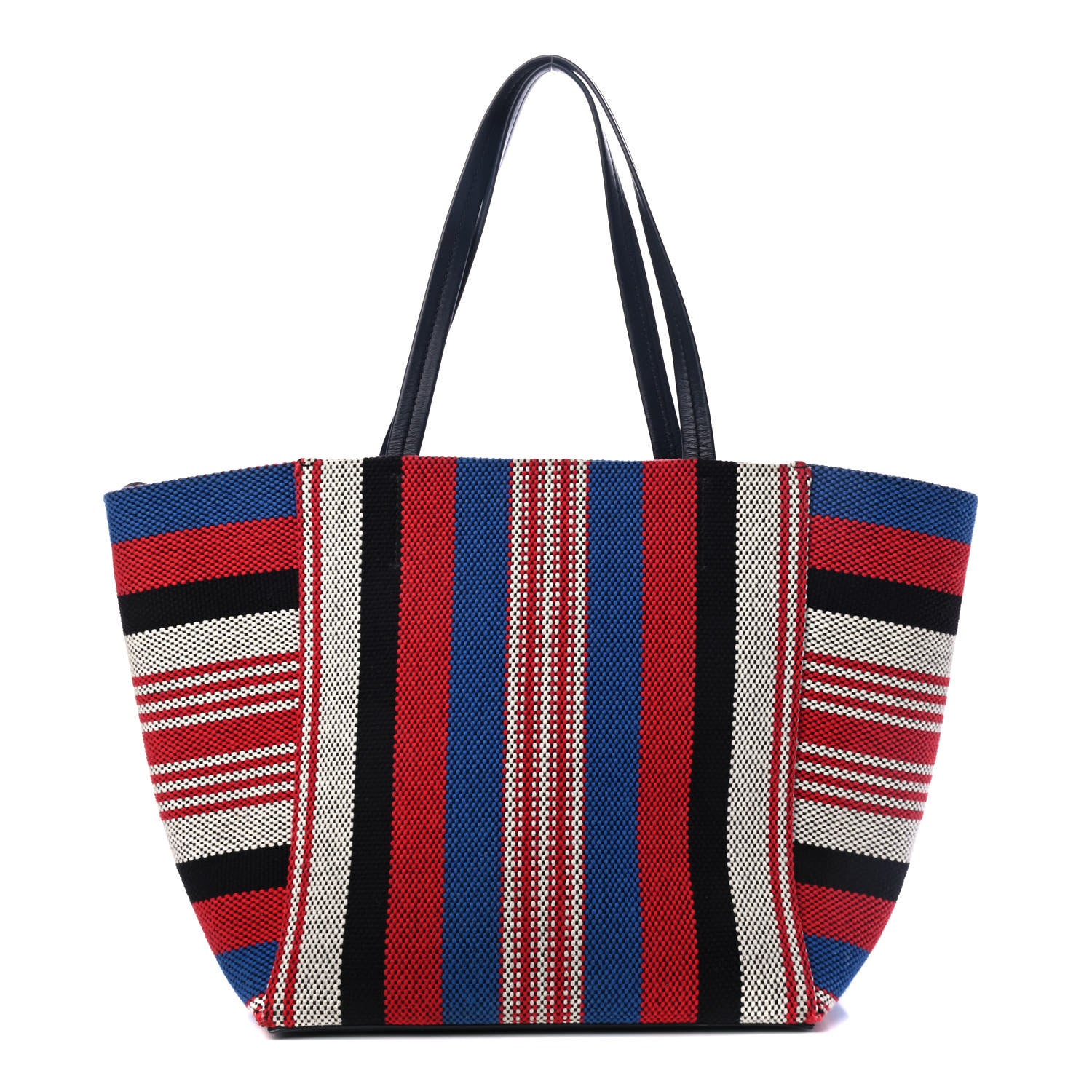 Celine Textile Striped Small Horizontal Cabas Phantom Navy Blue 1 of 8