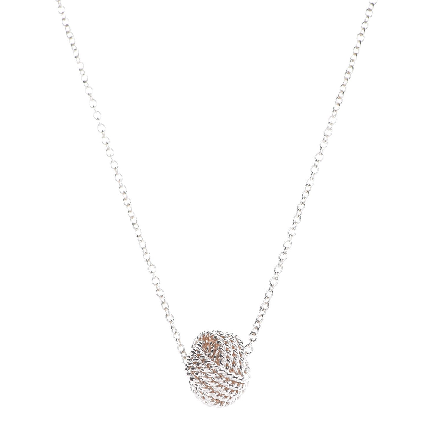 Sterling Silver Twist Knot Pendant Necklace