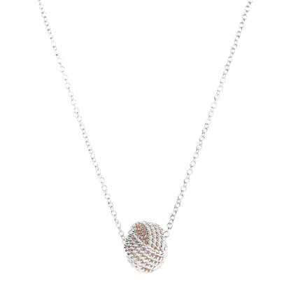 Tiffany Sterling Silver Twist Knot Pendant Necklace 1 of 6