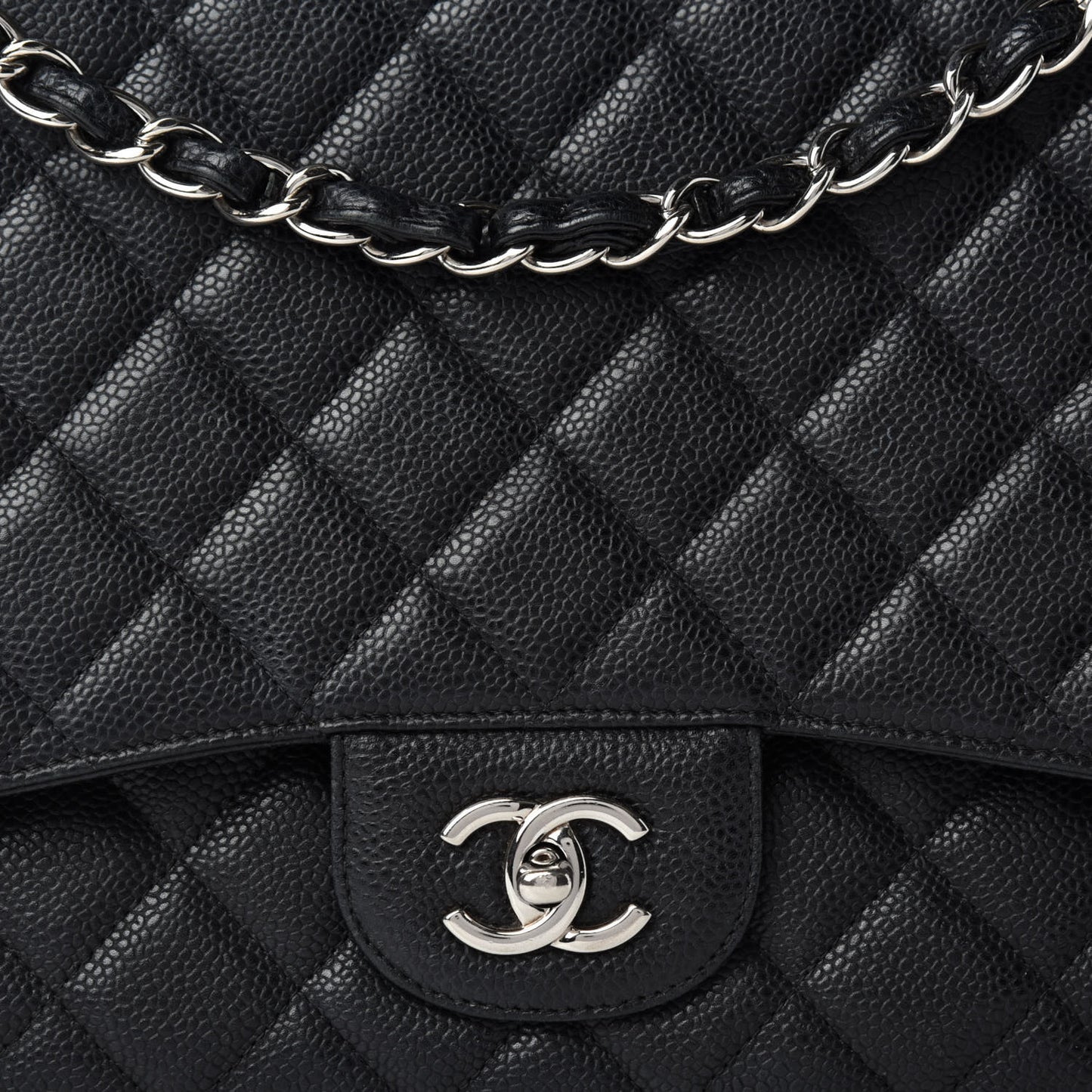 Caviar Quilted Maxi Single Flap Black