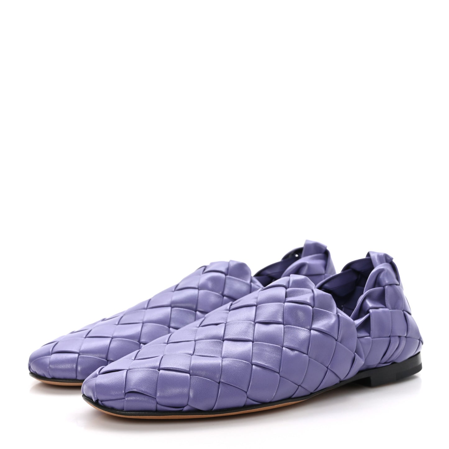 Lagoon Nappa Intrecciato Slipper Flats 35 Lavender