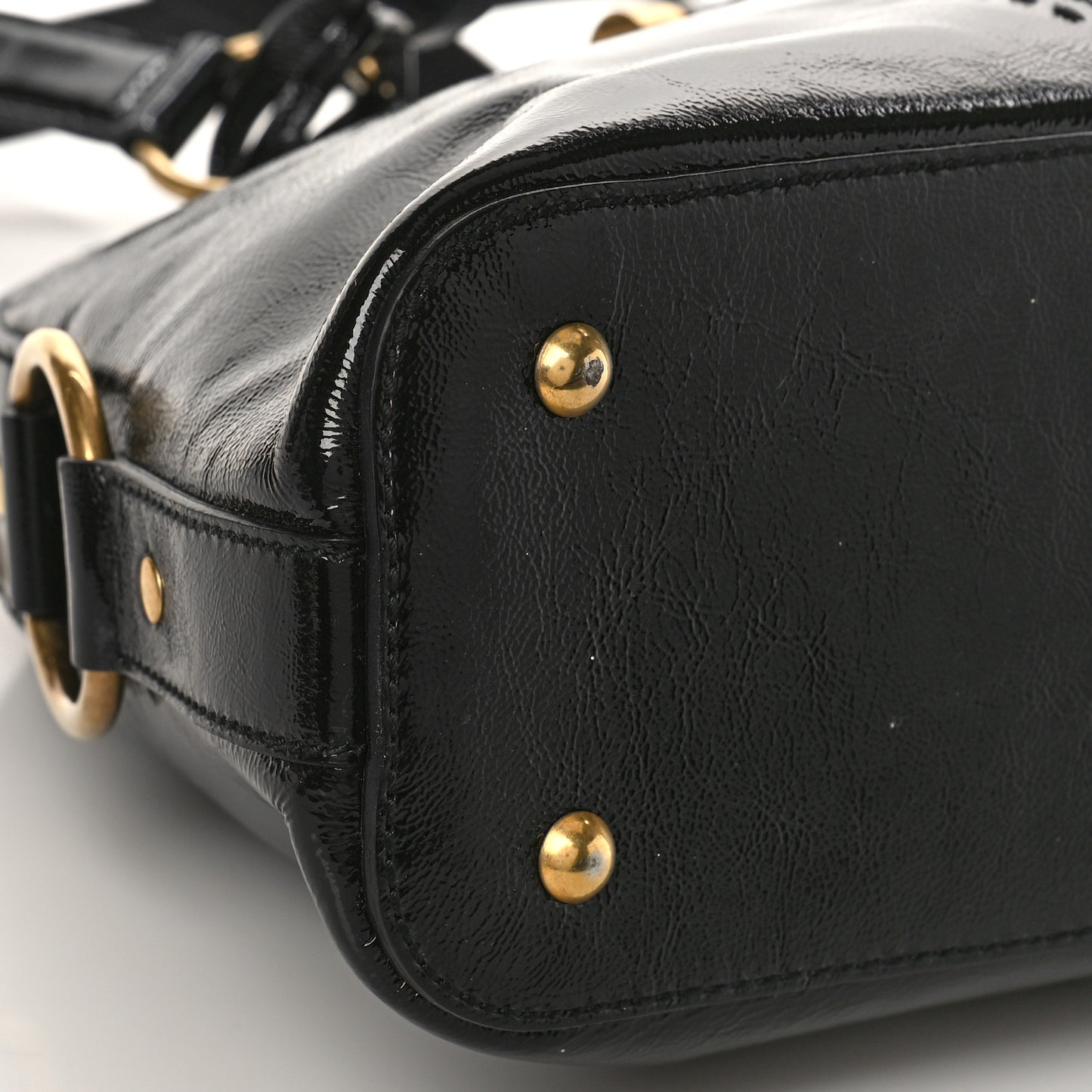 Textured Patent Calfskin Medium Muse Black