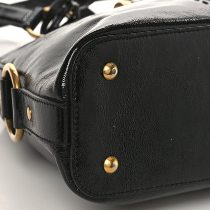 Saint Laurent Textured Patent Calfskin Medium Muse Black 7 of 8