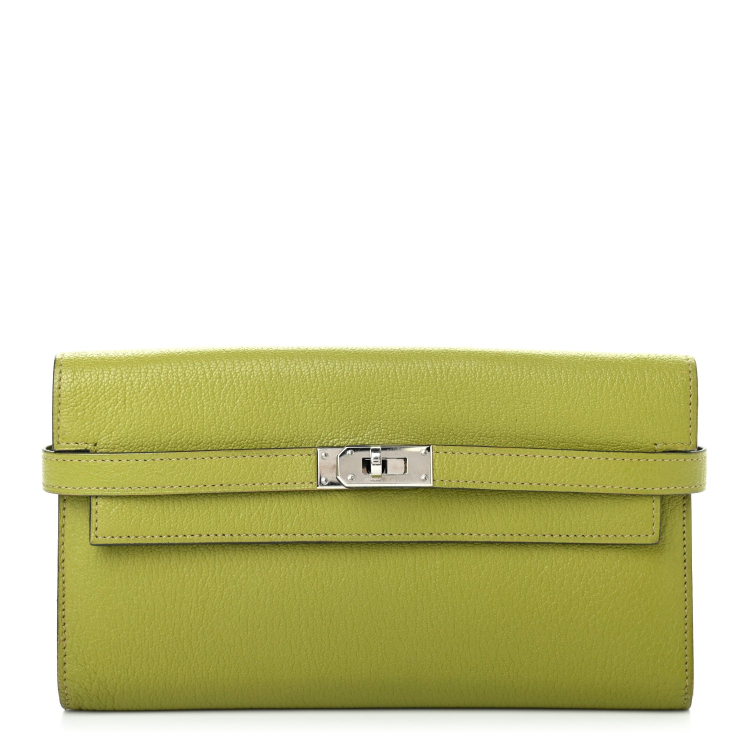 Hermes Chevre Mysore Kelly Longue Wallet Vert Anis 1 of 6