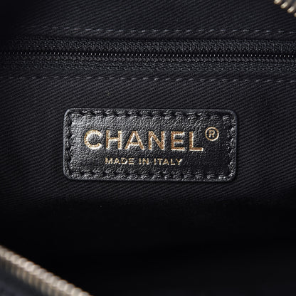 Chanel Goatskin Quilted Large Casual Trip Camera Case Bag Black 6 of 10