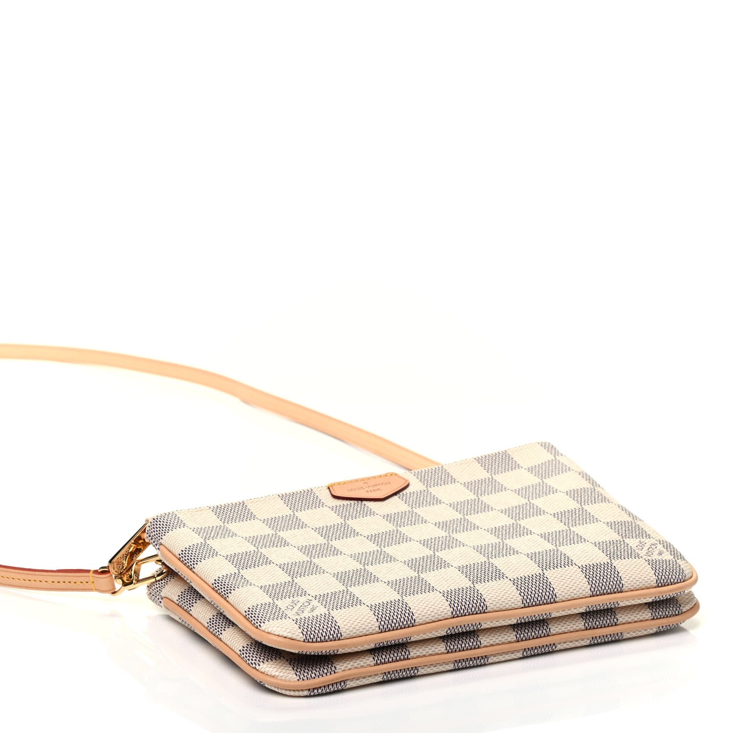 Louis Vuitton Damier Azur Double Zip Pochette 4 of 9