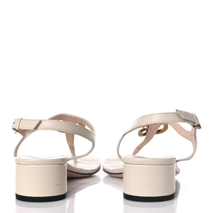 Gucci Nappa Matelasse Double G 35mm Thong Sandals 38.5 Mystic White 3 of 11
