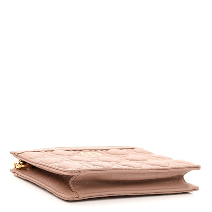 Christian Dior Calfskin Cannage Caro Zipped Pouch With Chain Fard 4 of 10
