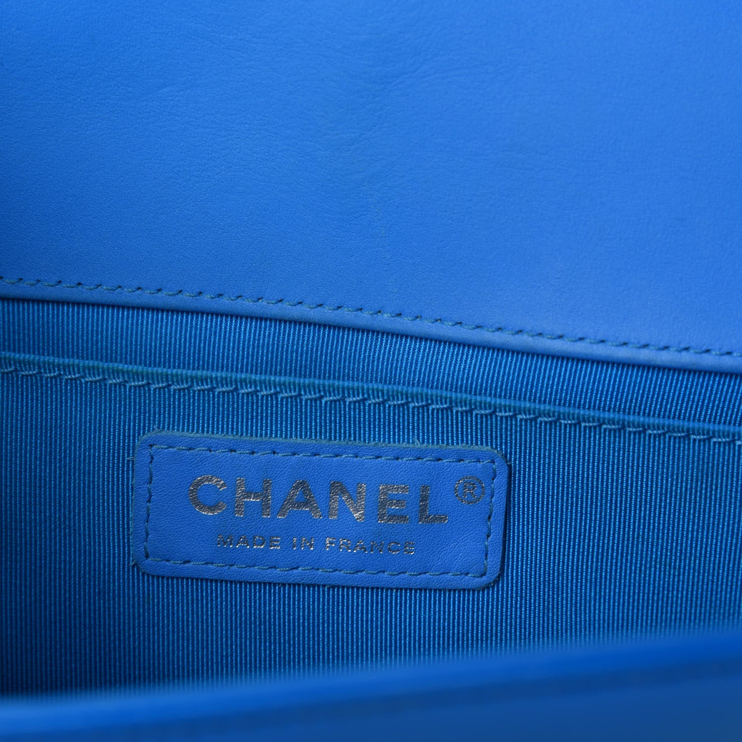 Chanel Patent Calfskin Quilted Medium Boy Flap Blue 10 of 12