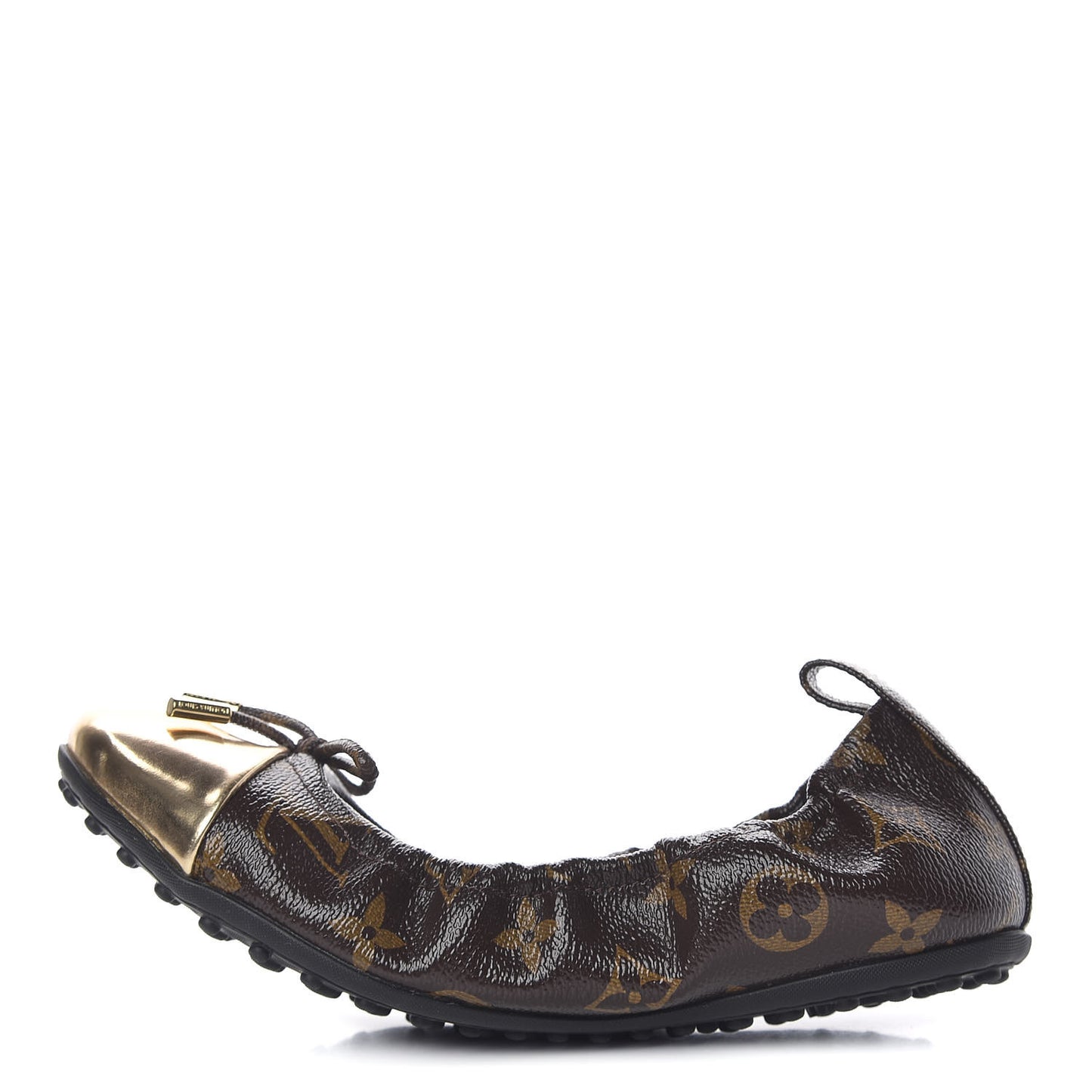 Patent Monogram Flirty Ballerina Flats 38 Gold