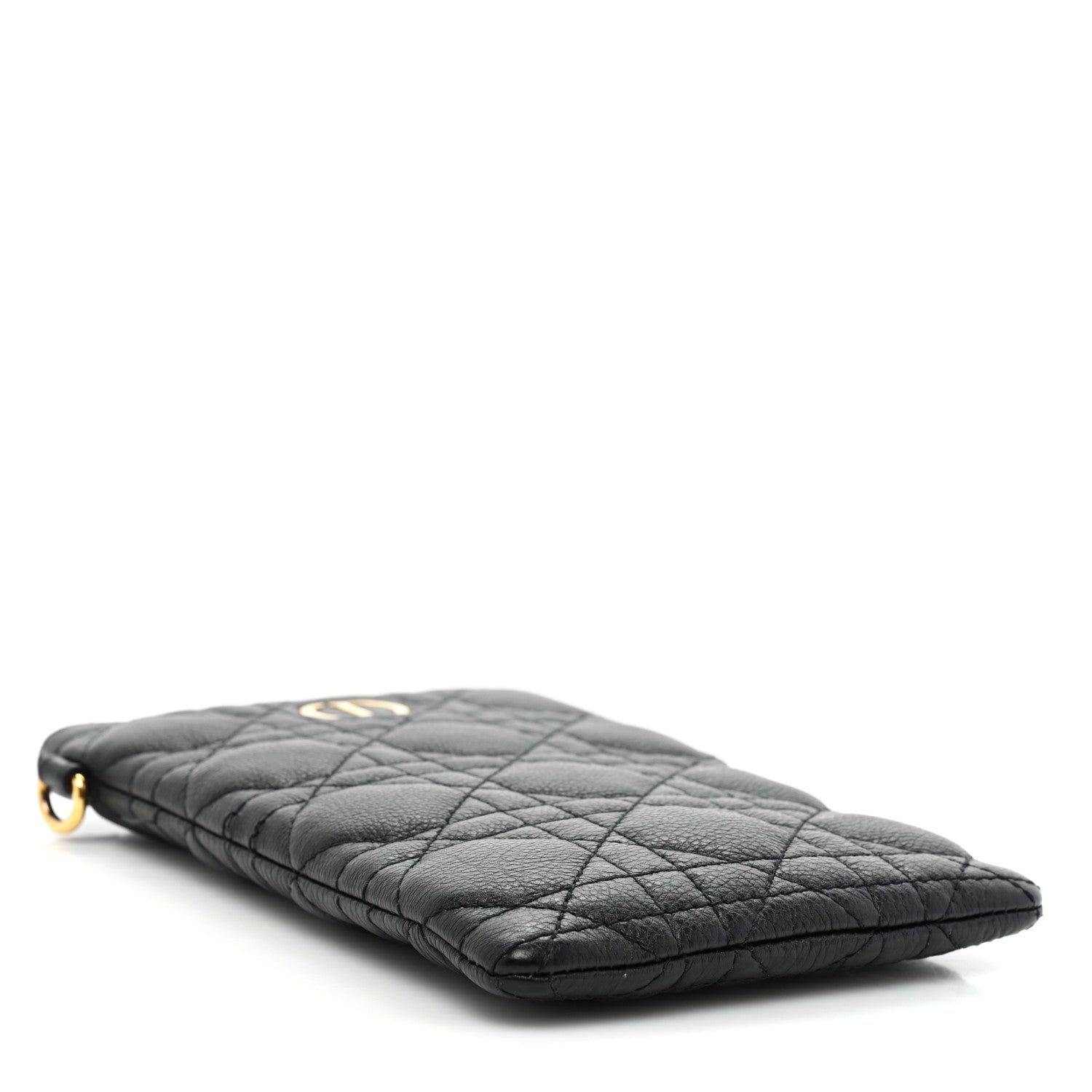 Christian Dior Supple Calfskin Cannage Caro Multifunctional Pouch Black 4 of 12