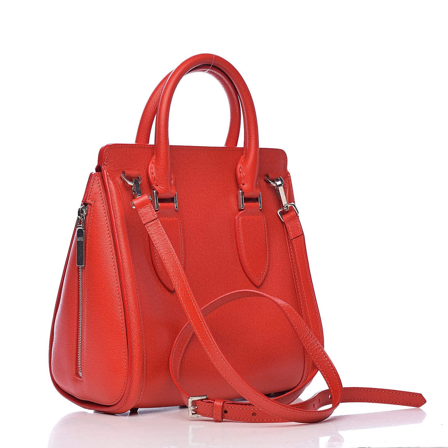 Grained Calfskin Large Heroine Red