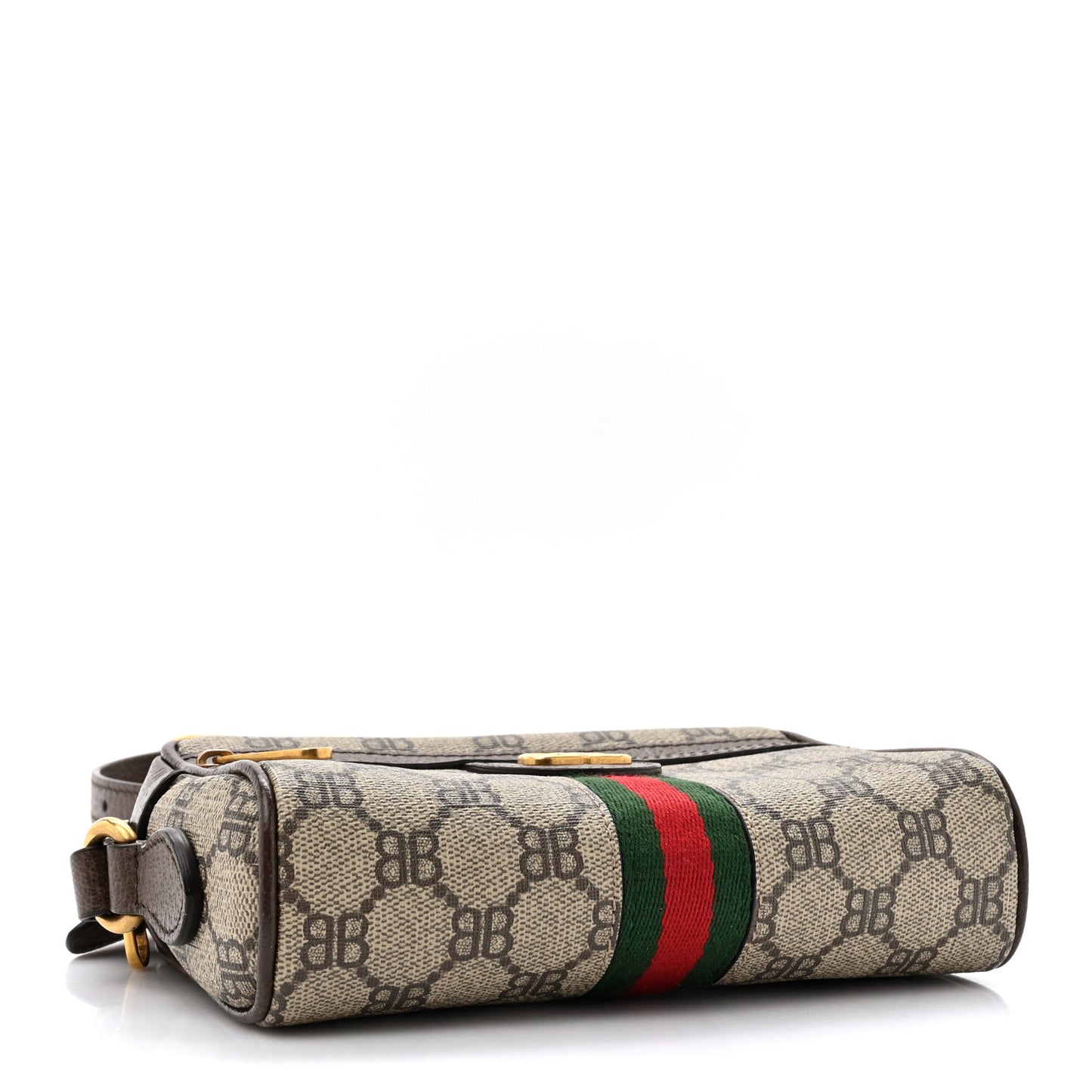 X BB Supreme Monogram Web Mini Ophidia Shoulder Bag Beige New Acero