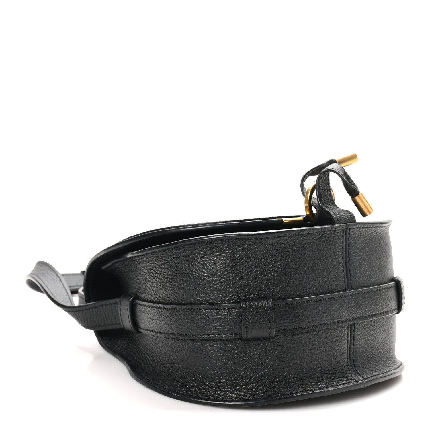 Chloe Grained Calfskin Small Marcie Saddle Bag Black 4 of 9