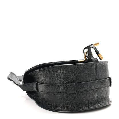 Chloe Grained Calfskin Small Marcie Saddle Bag Black 4 of 9