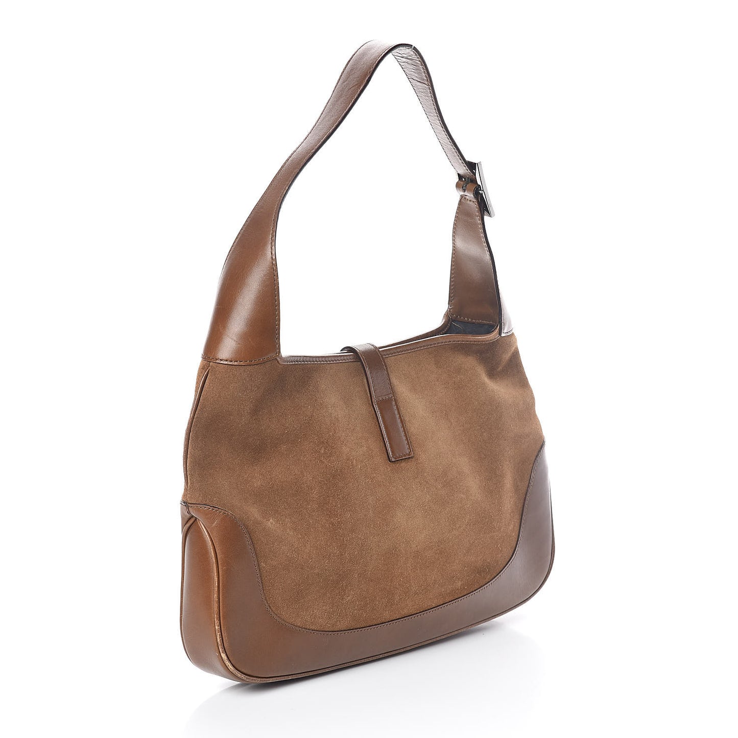 Suede Web Small Jackie O Hobo Light Brown