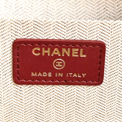 Chanel Grained Calfskin Large Zipped Pouch Dark Khaki 6 of 10