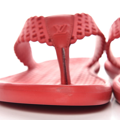 Louis Vuitton Rubber Tatoo Thong Sandals 37 Rouge 9 of 16