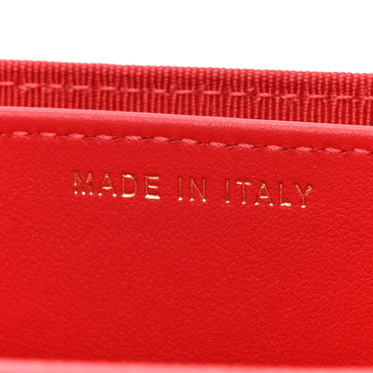Chanel Caviar Quilted Flap Card Holder Wallet Red 7 of 9