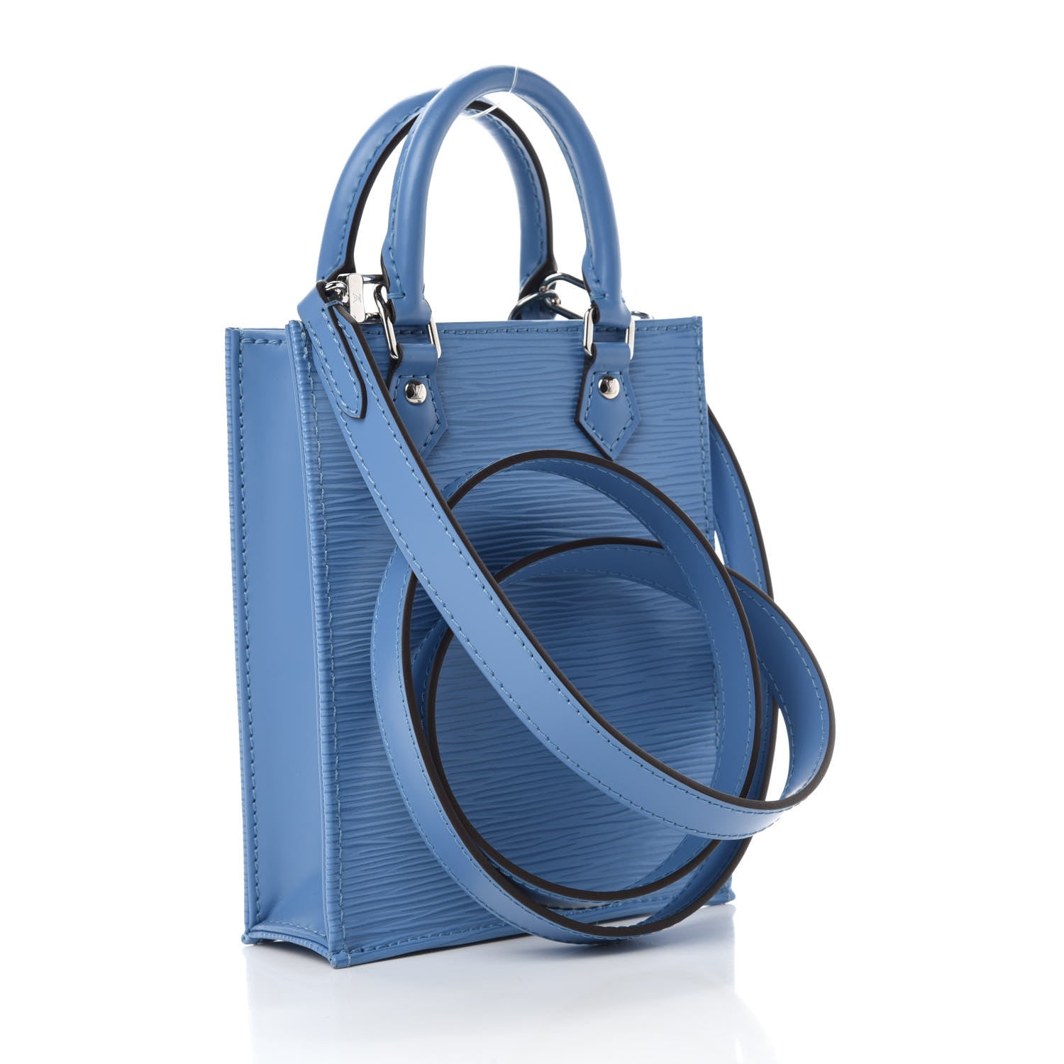 Louis Vuitton Epi Petit Sac Plat Bleuet 3 of 11