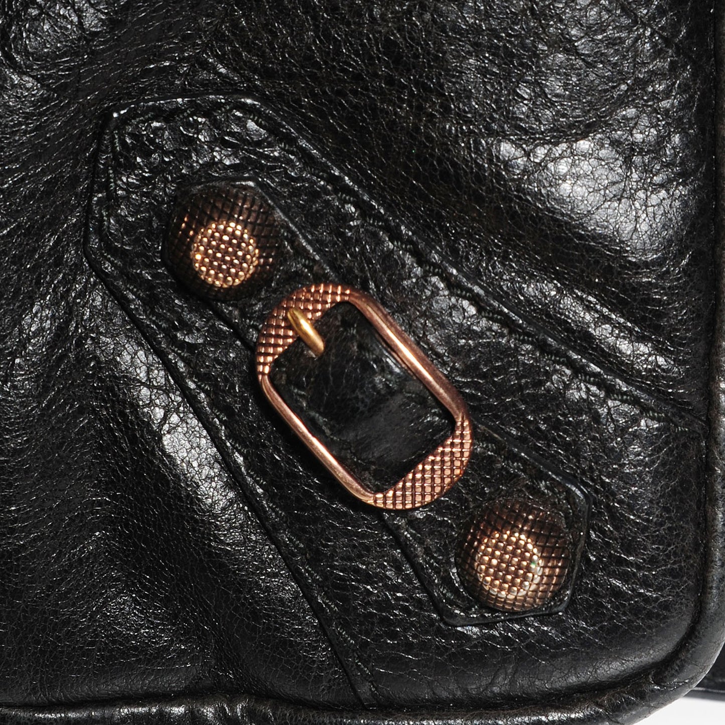 Agneau Giant 12 Rose Gold Hardware Town Black