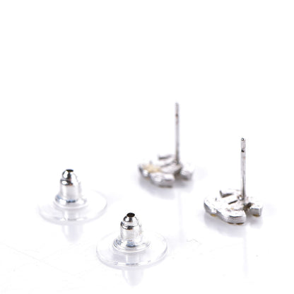 Chanel Crystal CC Earrings Silver 3 of 4