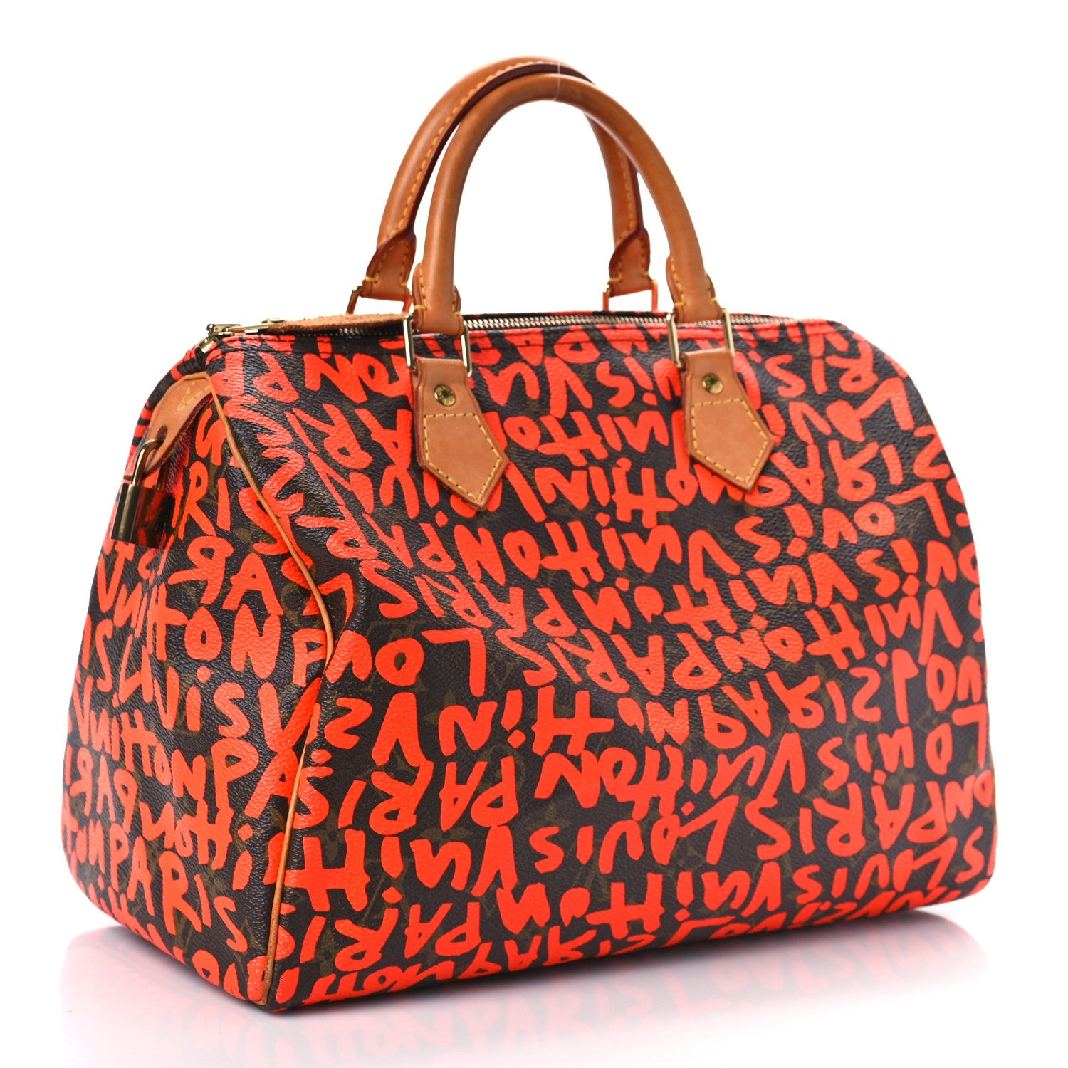 Louis Vuitton Monogram Graffiti Speedy 30 Orange 3 of 11