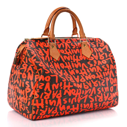 Louis Vuitton Monogram Graffiti Speedy 30 Orange 3 of 11