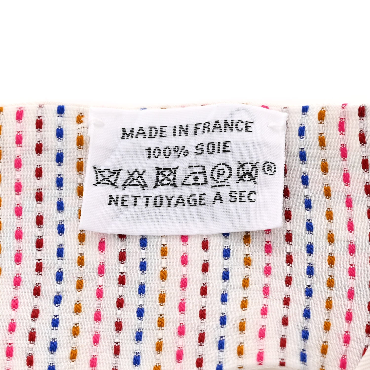 Hermes Silk Chevaloscope Neon Twilly White Bleu Rouge 3 of 4