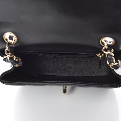 Chanel Lambskin Quilted Mini Square Flap Black 5 of 10
