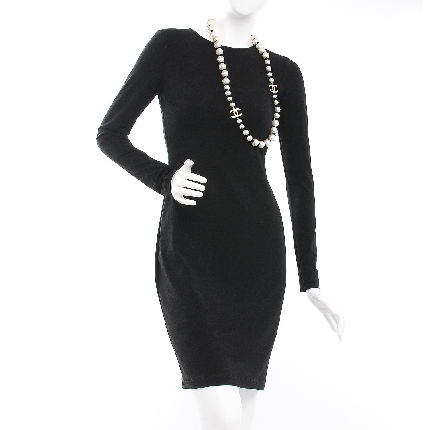 Chanel Graduated Pearl CC Long Necklace Gold 2 of 6
