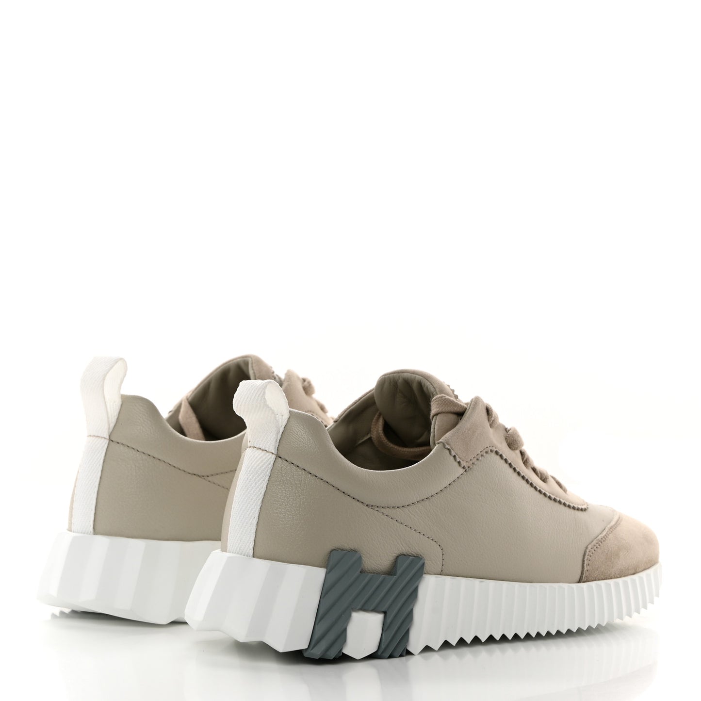 Sport Goatskin Suede Goatskin Womens Bouncing Sneakers 36 Beige Esquisse
