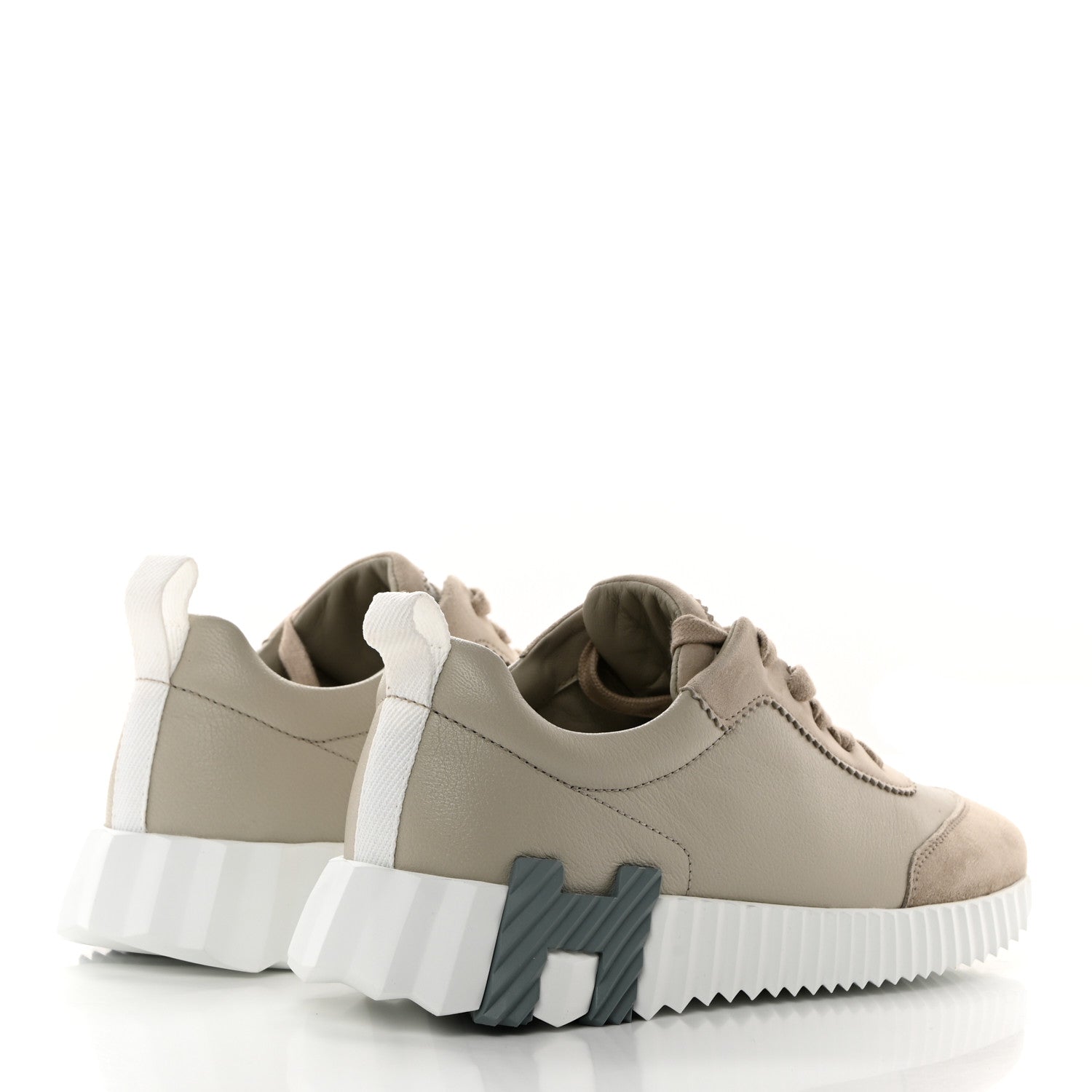 Hermes Sport Goatskin Suede Goatskin Womens Bouncing Sneakers 36 Beige Esquisse 4 of 9