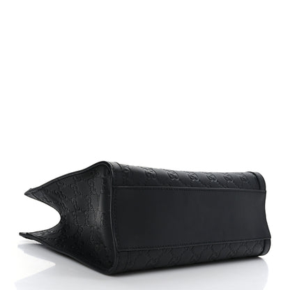Gucci Guccissima Small Padlock Tote Black 4 of 10