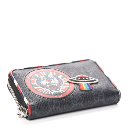 Gucci GG Supreme Monogram Night Courrier Embroidered Zip Around Card Case 4 of 11