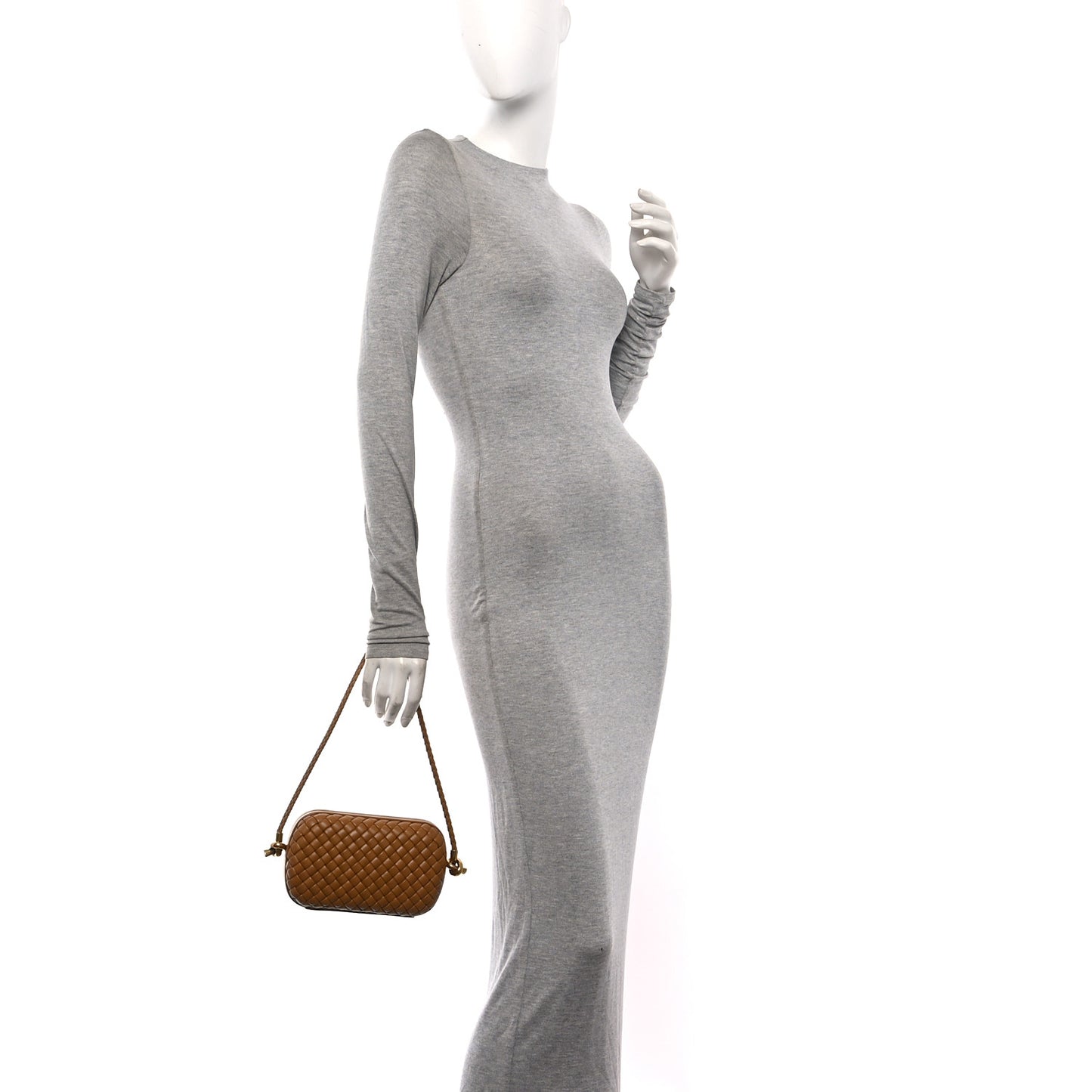 Calfskin Intrecciato Knot On Strap Camel